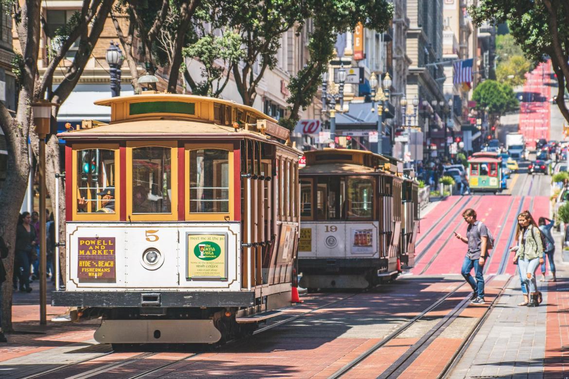 Cable cars in San Francisco