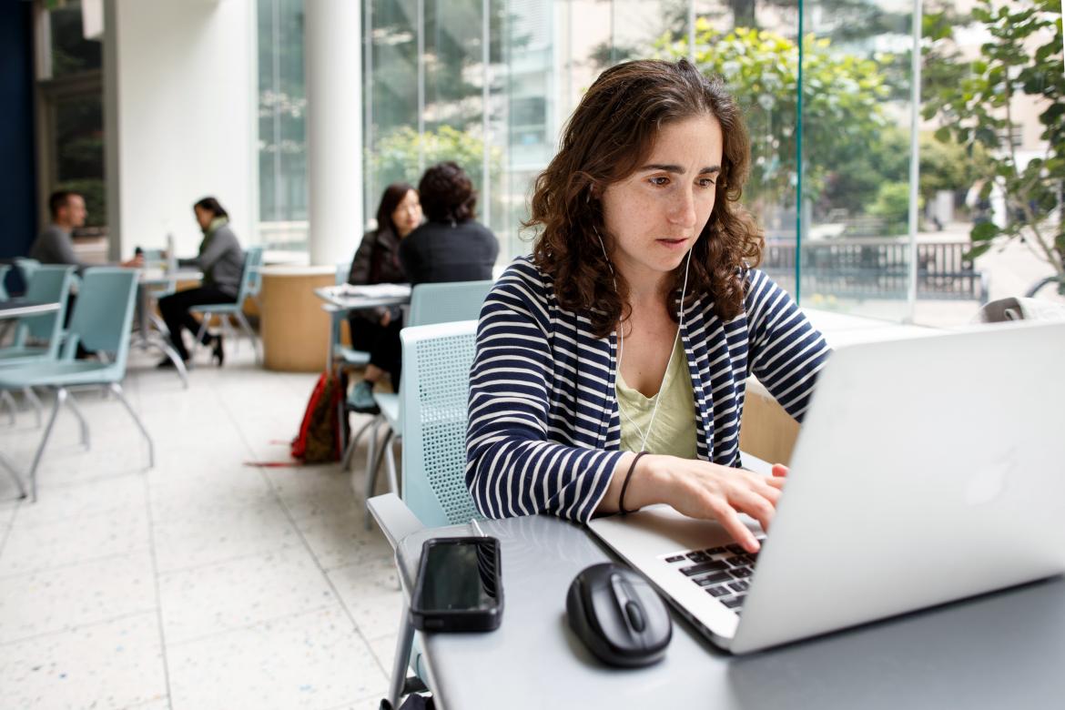 Student studying