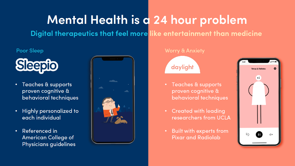 Graphic with information about Daylight and Sleepio