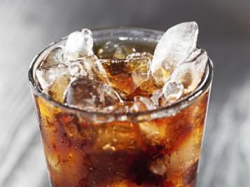 A glass of soda
